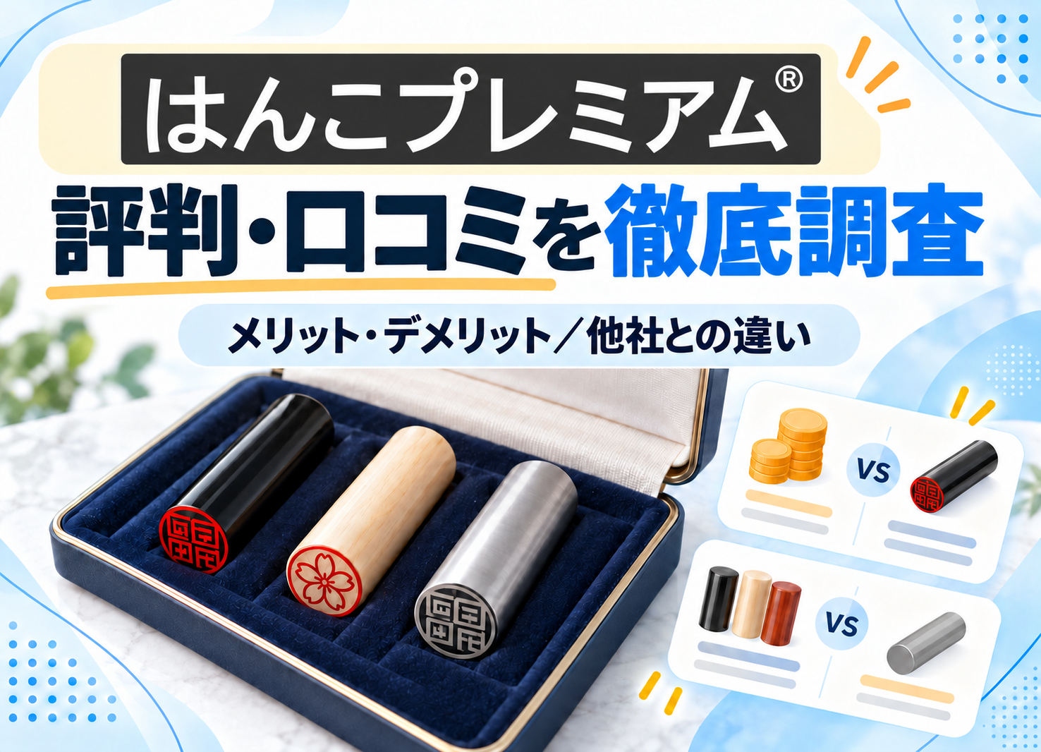 はんこプレミアムの評判・口コミを徹底調査！メリット・デメリットや他社との違いも解説